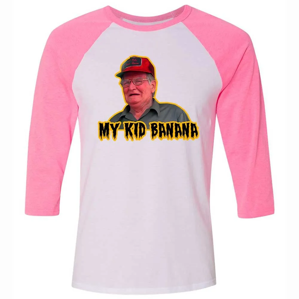 Unisex 3/4 Baseball Tee - 3DXSA3MV - White/Neon Pink - 12