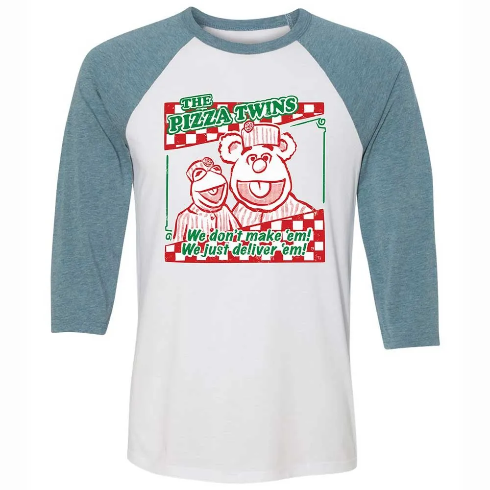 Unisex 3/4 Baseball Tee - BCR7WXEF - White/Denim - 3