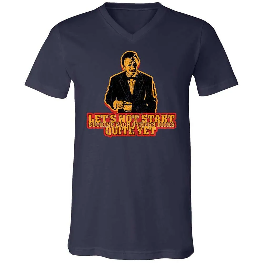 Unisex V-Neck T-Shirt - E6WE79KT - Navy - 2