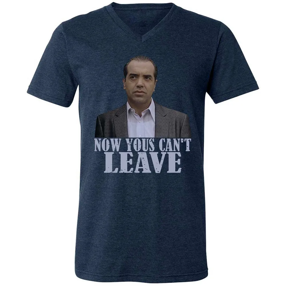 Unisex V-Neck T-Shirt - L3LRG4L3 - Heather Navy - 3