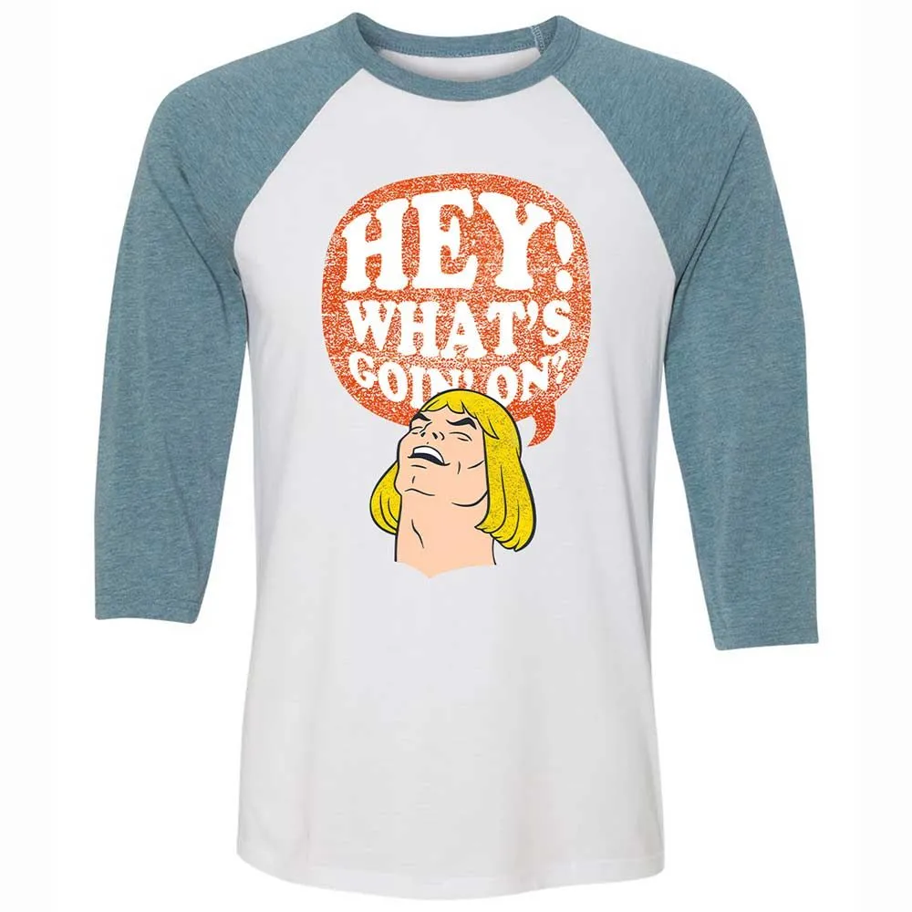 Unisex 3/4 Baseball Tee - QK6ZXC3W - White/Denim - 3