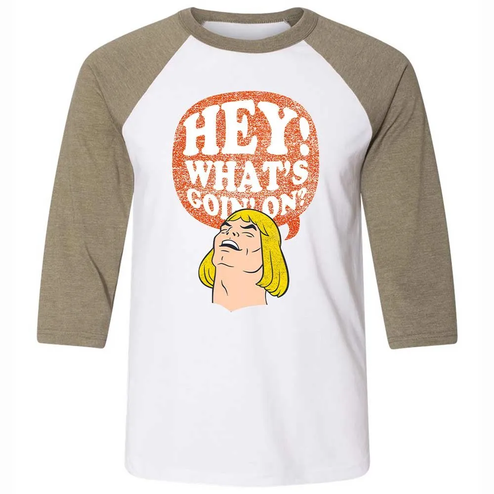 Unisex 3/4 Baseball Tee - QK6ZXC3W - White/Heather Olive - 4
