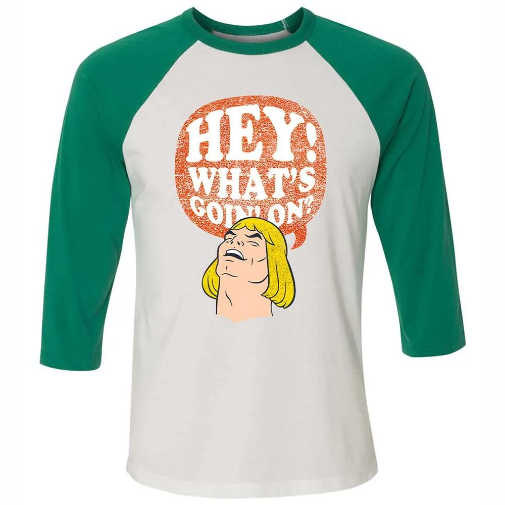 Unisex 3/4 Baseball Tee - QK6ZXC3W - White/Kelly - 6
