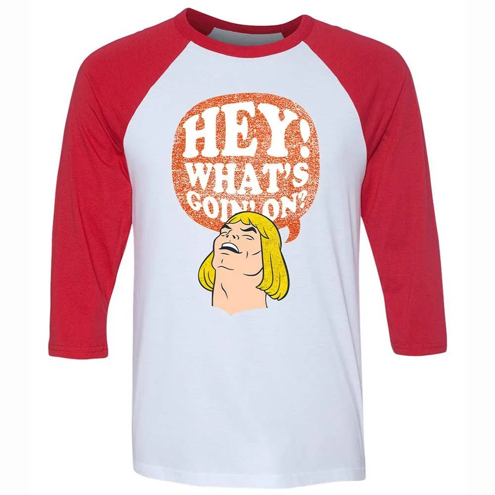 Unisex 3/4 Baseball Tee - QK6ZXC3W - White/Red - 9