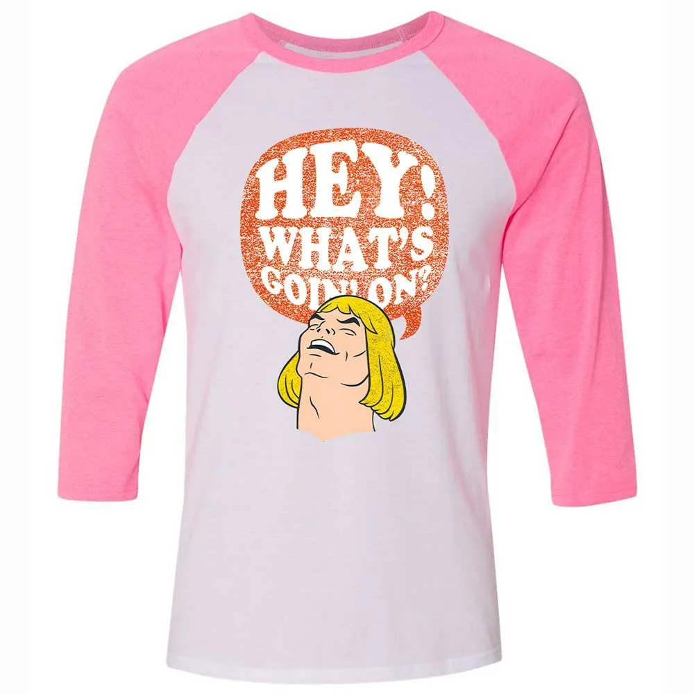 Unisex 3/4 Baseball Tee - QK6ZXC3W - White/Neon Pink - 12