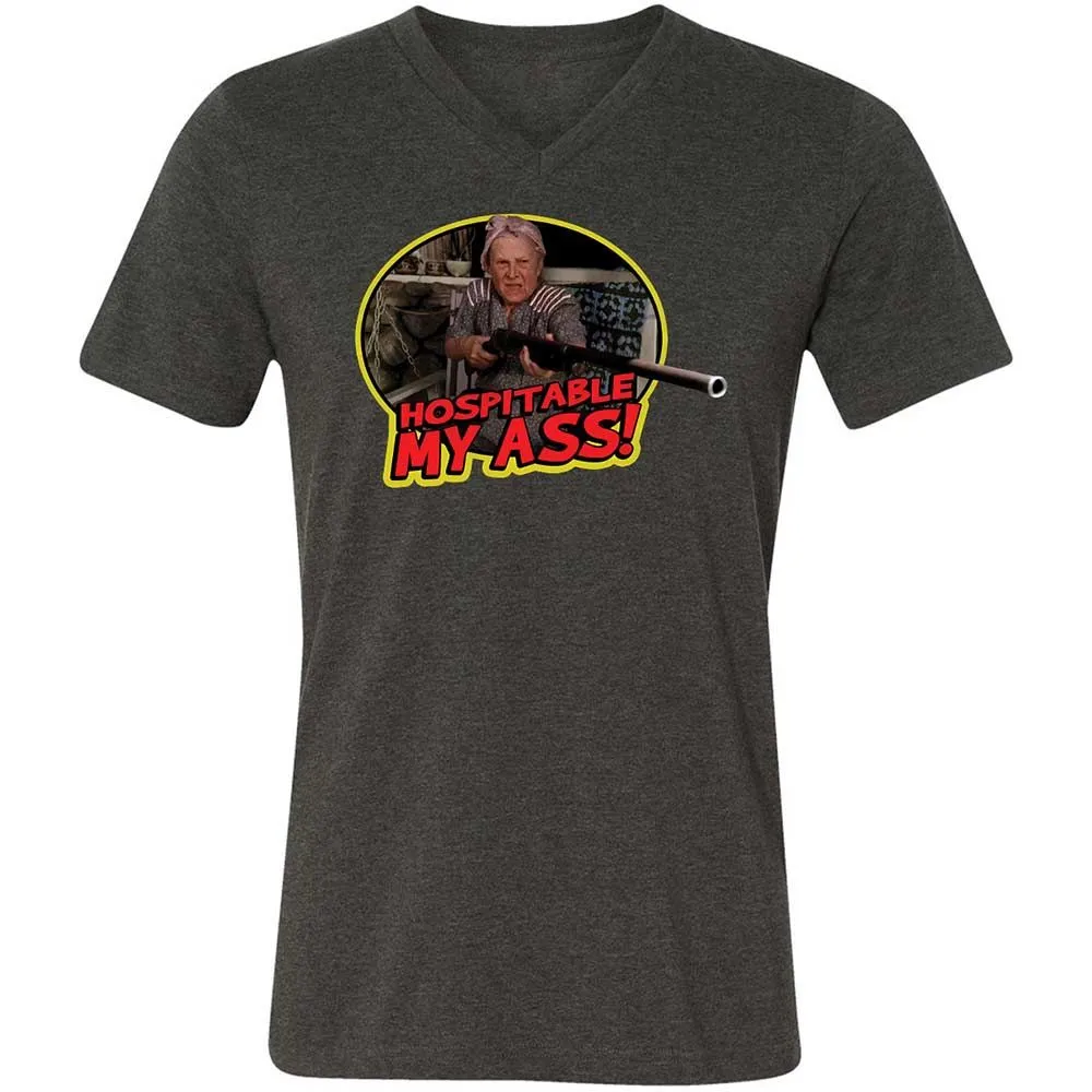 Unisex V-Neck T-Shirt - KELTDAU5 - Dark Grey Heather - 9