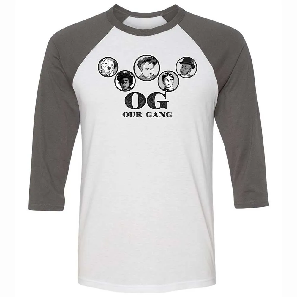 Unisex 3/4 Baseball Tee - DHWLEM2B - White/Asphalt - 2