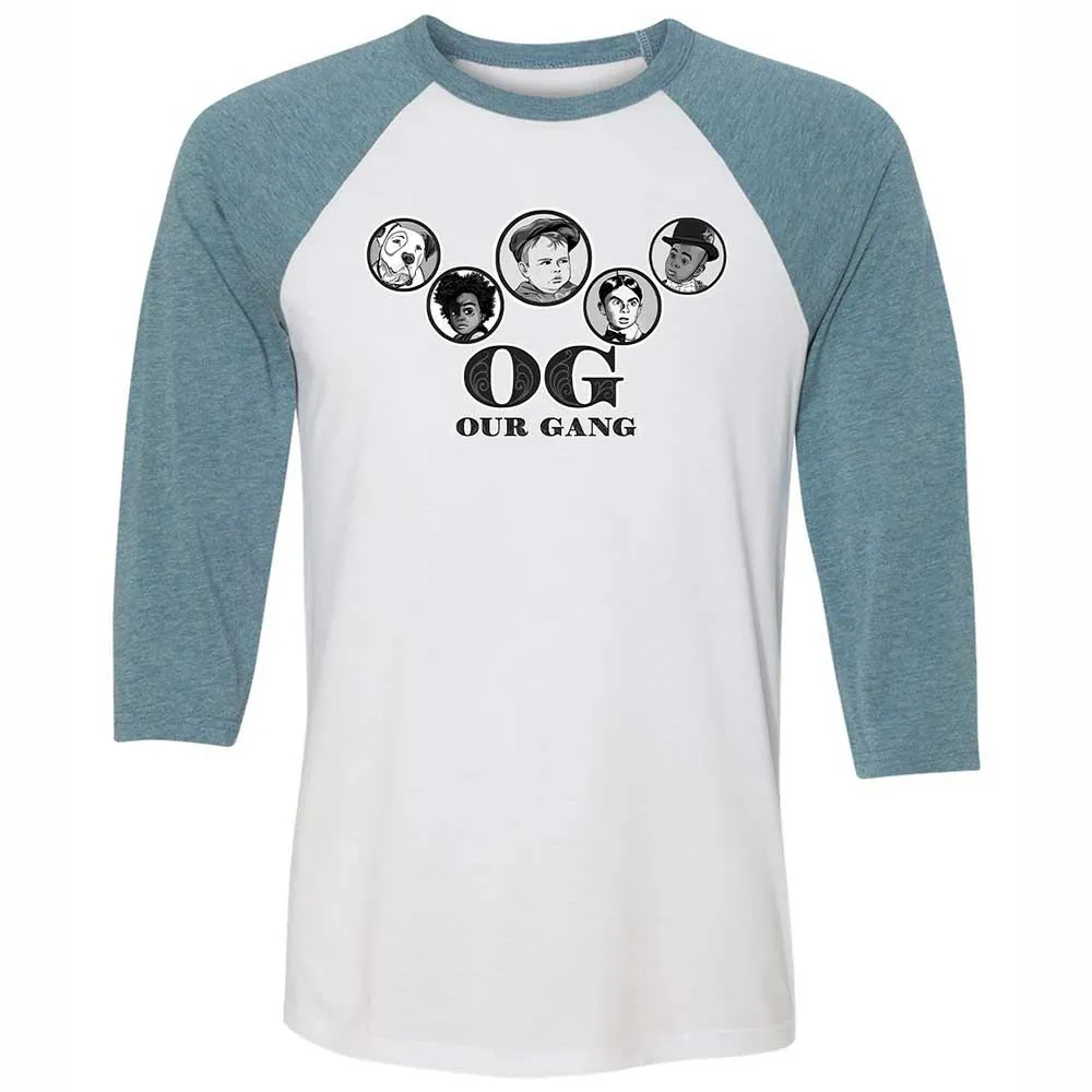 Unisex 3/4 Baseball Tee - DHWLEM2B - White/Denim - 3