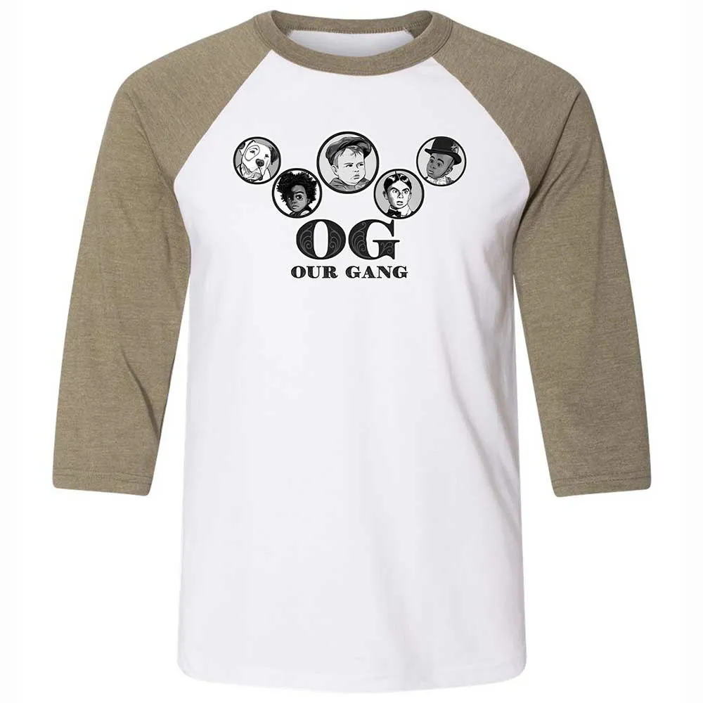 Unisex 3/4 Baseball Tee - DHWLEM2B - White/Heather Olive - 4