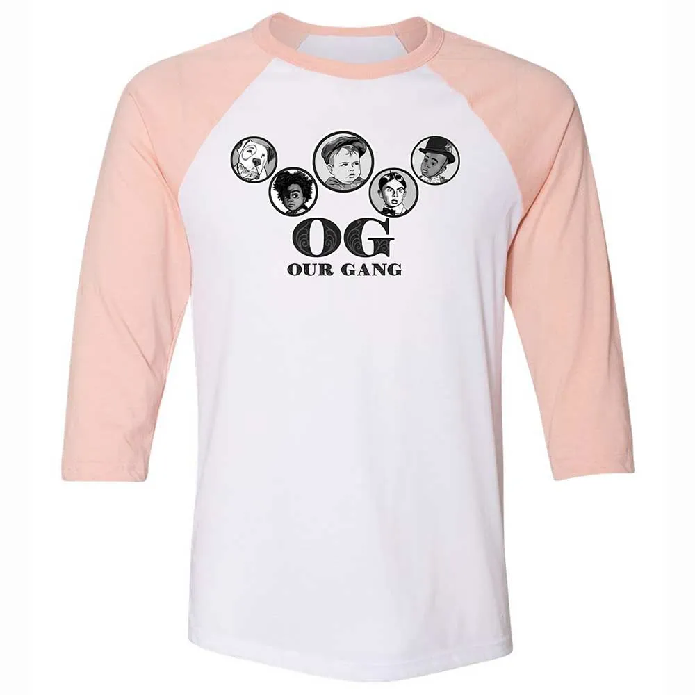 Unisex 3/4 Baseball Tee - DHWLEM2B - White/Heather Peach - 5