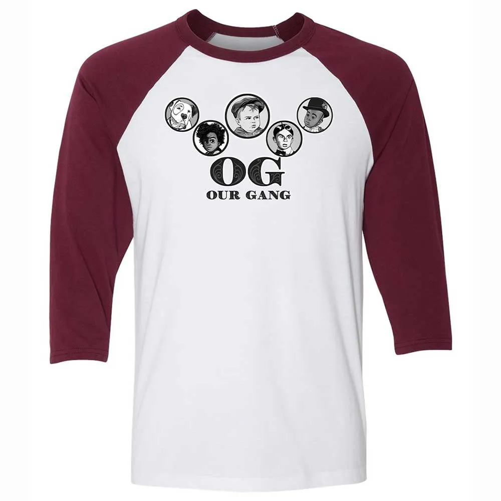 Unisex 3/4 Baseball Tee - DHWLEM2B - White/Maroon - 7