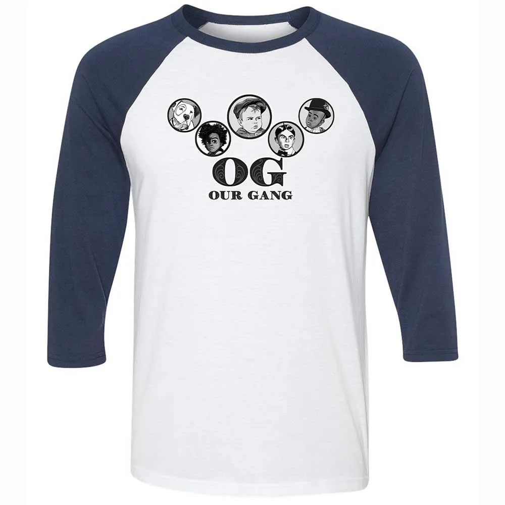 Unisex 3/4 Baseball Tee - DHWLEM2B - White/Navy - 8