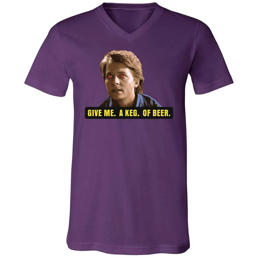 Unisex V-Neck T-Shirt - VJAY7FEY - Team Purple - 10