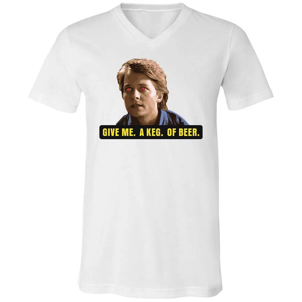 Unisex V-Neck T-Shirt - VJAY7FEY - White - 16
