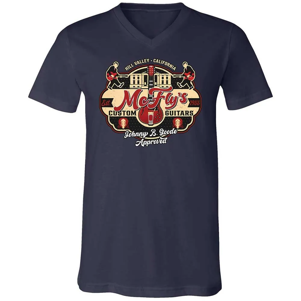 Unisex V-Neck T-Shirt - FNUBWPXR - Navy - 2