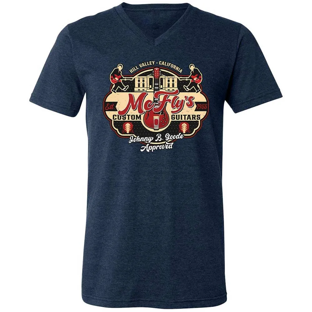 Unisex V-Neck T-Shirt - FNUBWPXR - Heather Navy - 3