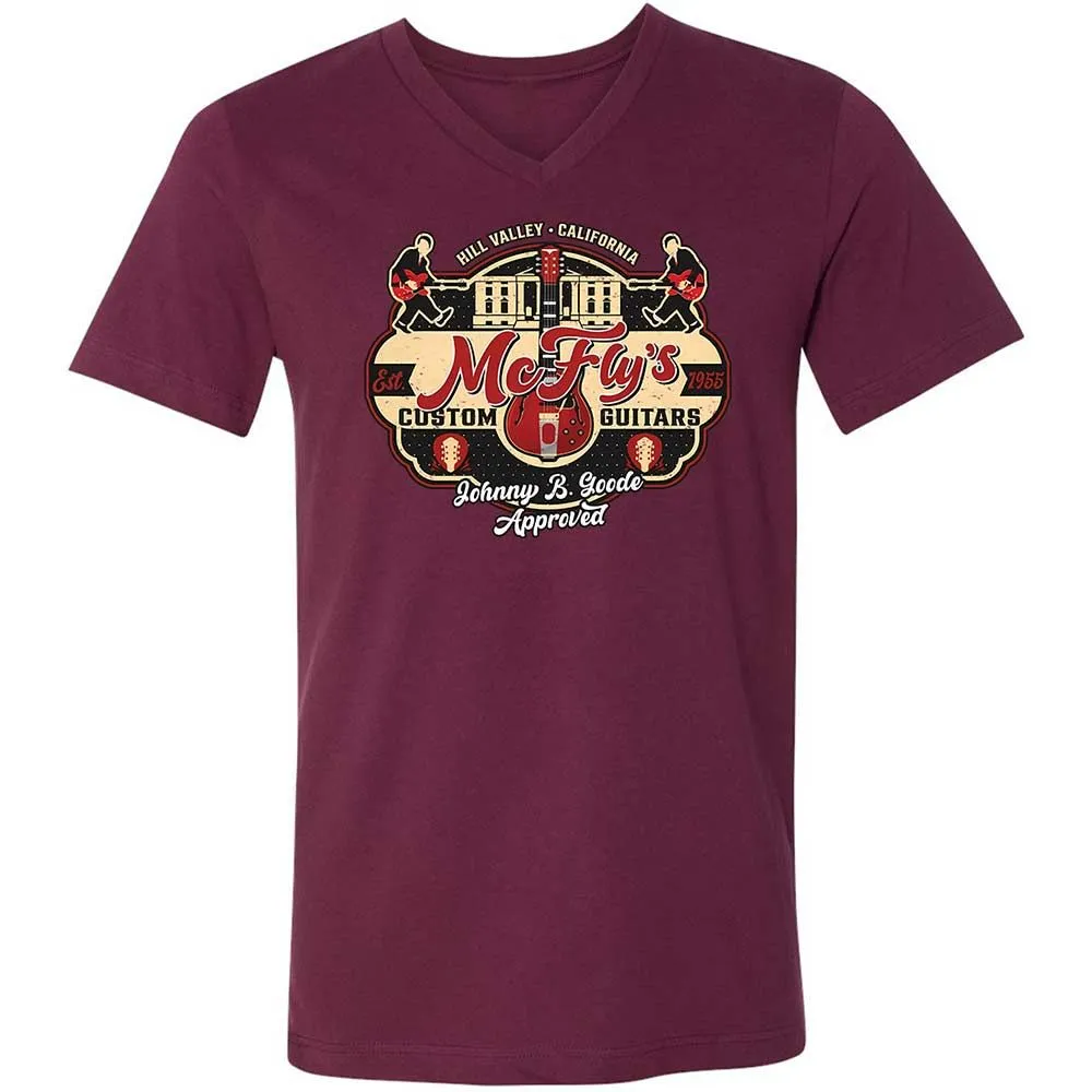 Unisex V-Neck T-Shirt - FNUBWPXR - Maroon - 8