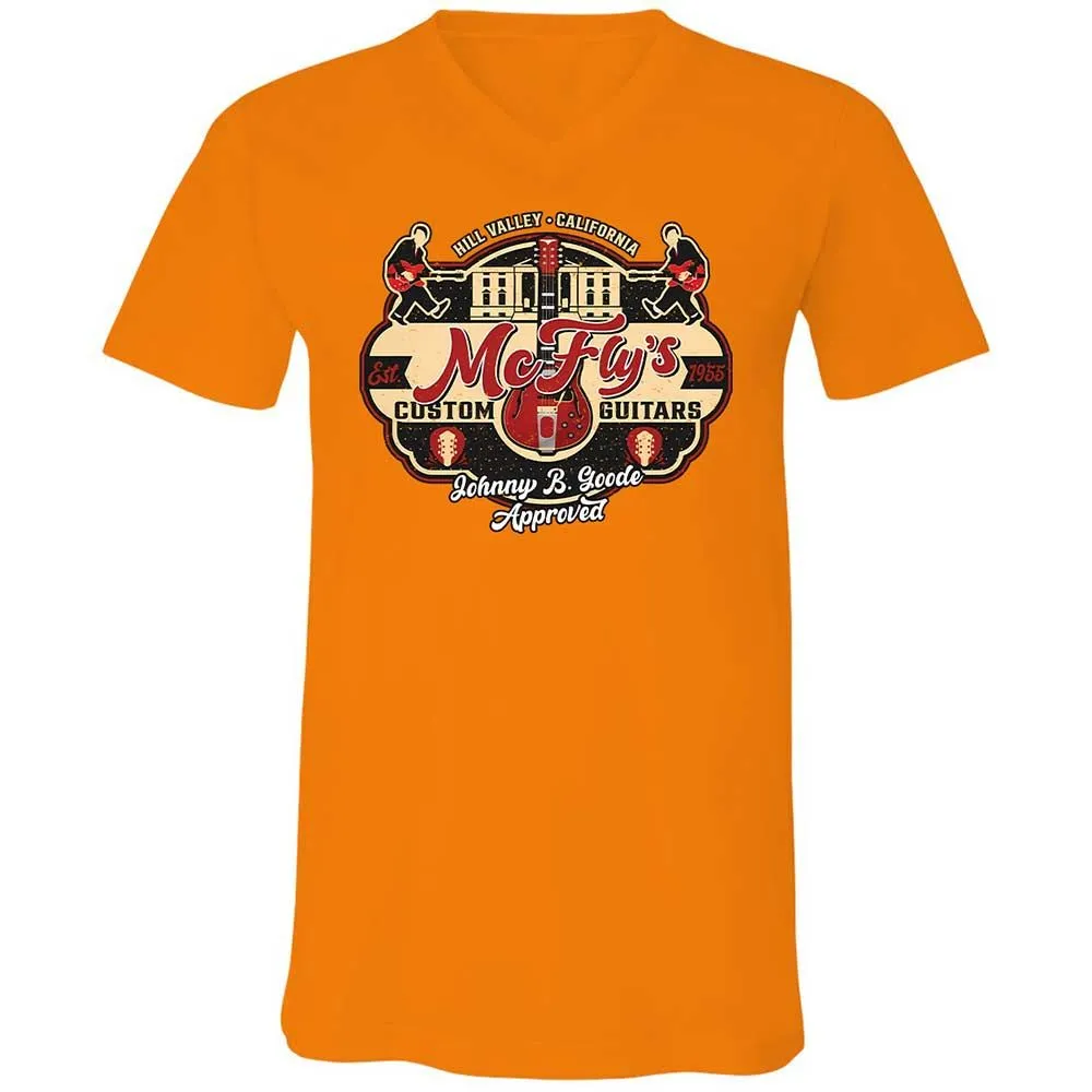 Unisex V-Neck T-Shirt - FNUBWPXR - Orange - 12