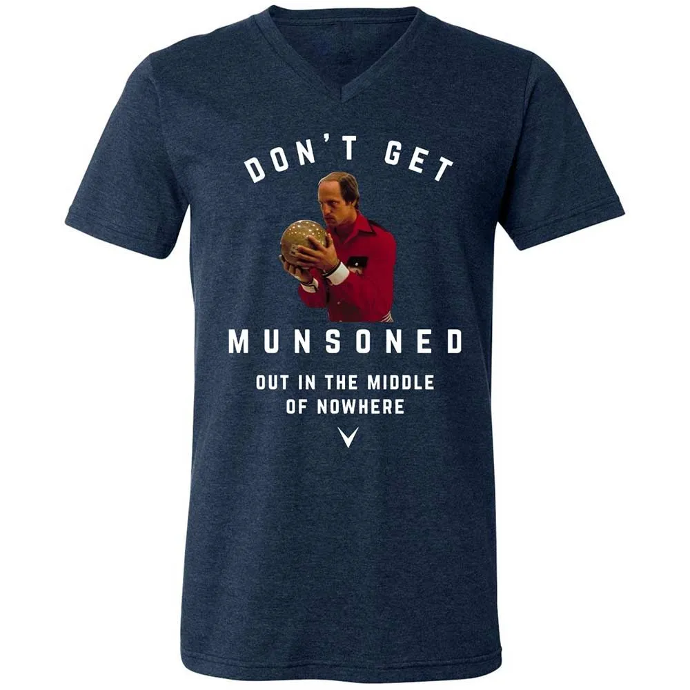 Unisex V-Neck T-Shirt - 5UAKZ5LN - Heather Navy - 3