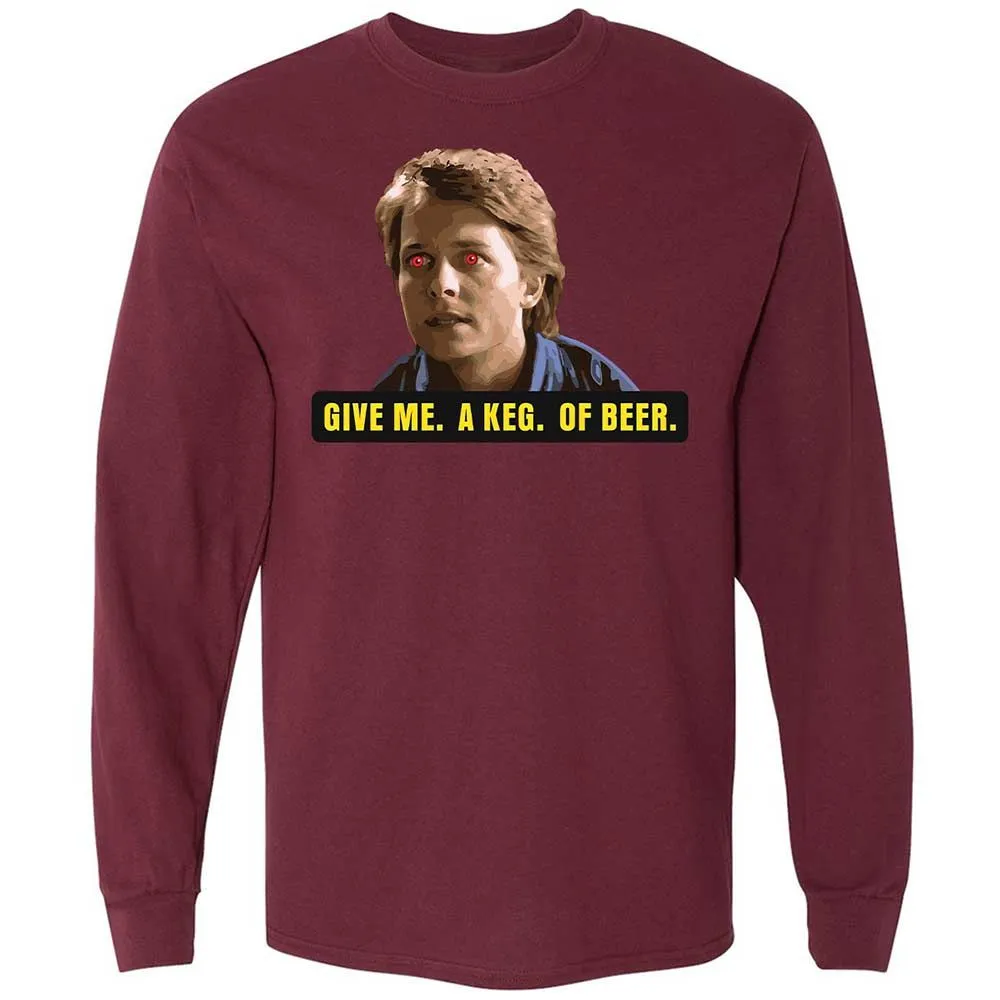 Long Sleeve T-Shirt - HX33NMYJ - Maroon - 6