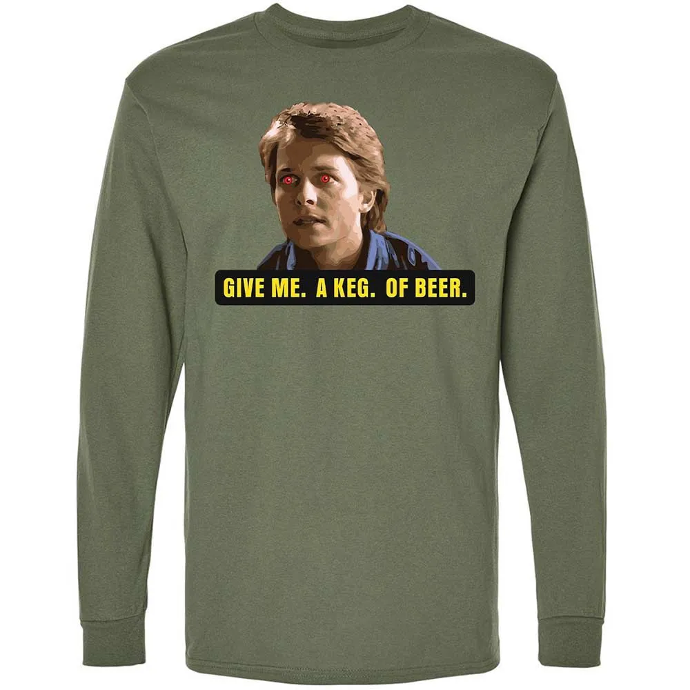 Long Sleeve T-Shirt - HX33NMYJ - Military Green - 9