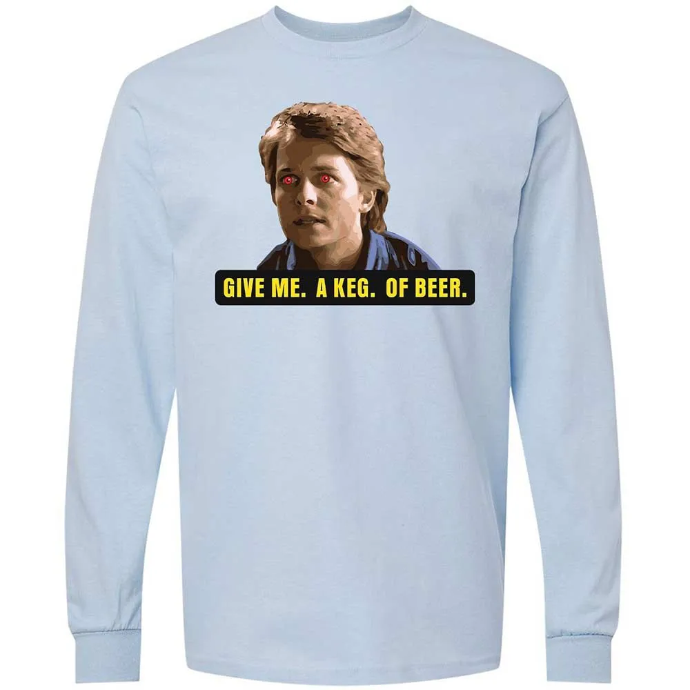 Long Sleeve T-Shirt - HX33NMYJ - Light Blue - 18