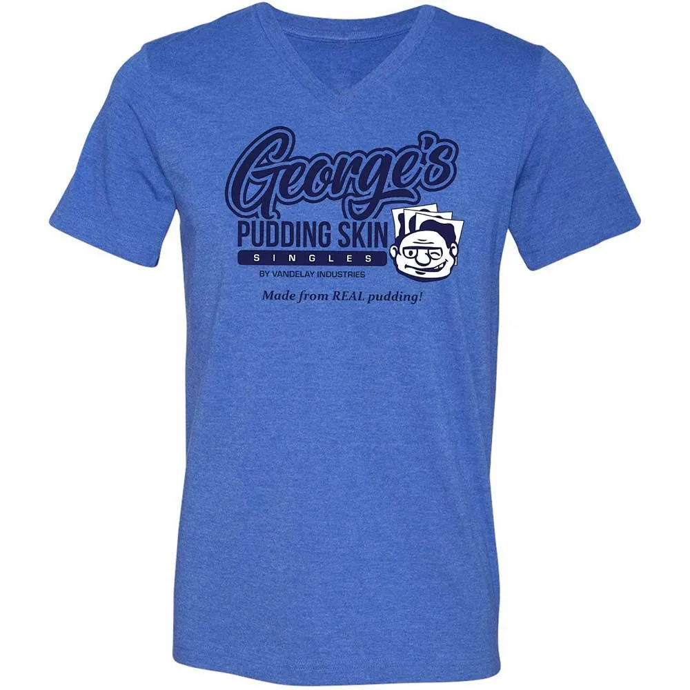 Unisex V-Neck T-Shirt - QMJLXYN4 - Heather True Royal - 4