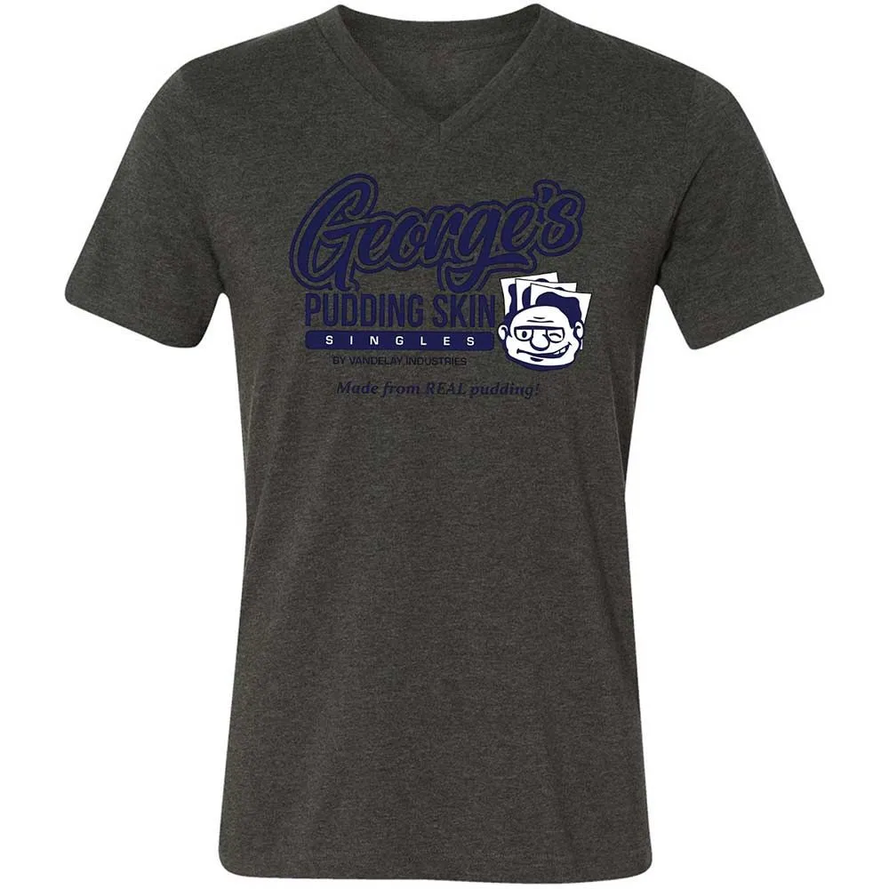 Unisex V-Neck T-Shirt - QMJLXYN4 - Dark Grey Heather - 8