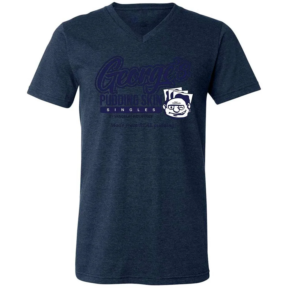 Unisex V-Neck T-Shirt - QMJLXYN4 - Heather Navy - 13