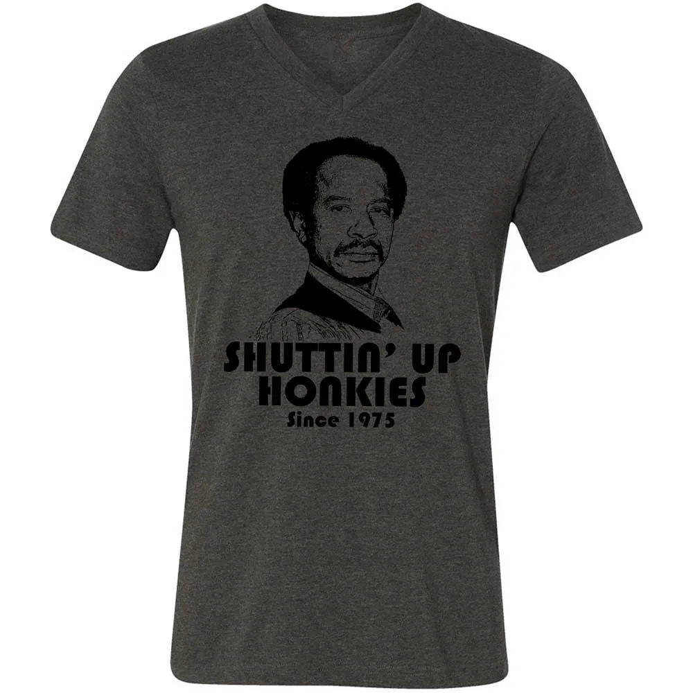 Unisex V-Neck T-Shirt - 3W5CUR5W - Dark Grey Heather - 8