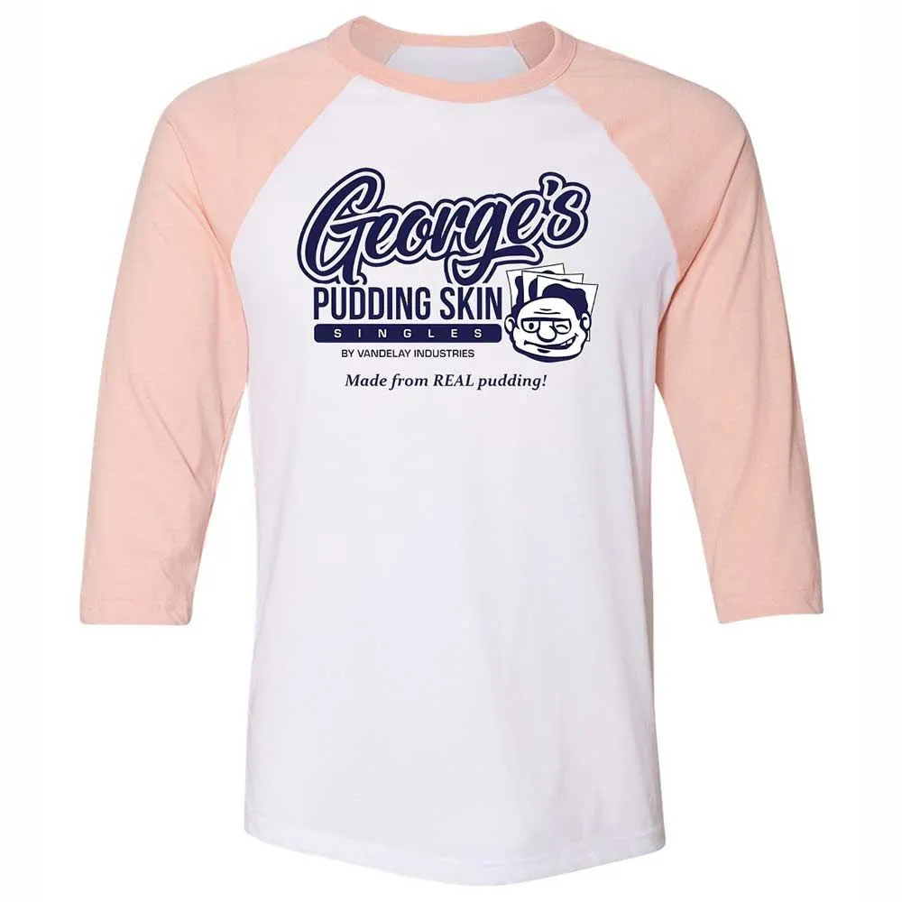 Unisex 3/4 Baseball Tee - P65TDVCW - White/Heather Peach - 5