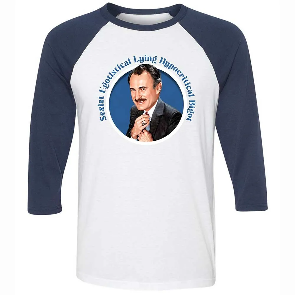 Unisex 3/4 Baseball Tee - HGT6UE5L - White/Navy - 8