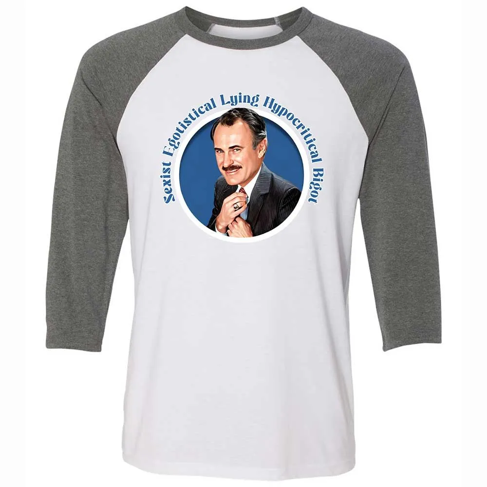 Unisex 3/4 Baseball Tee - HGT6UE5L - White/Deep Heather - 11