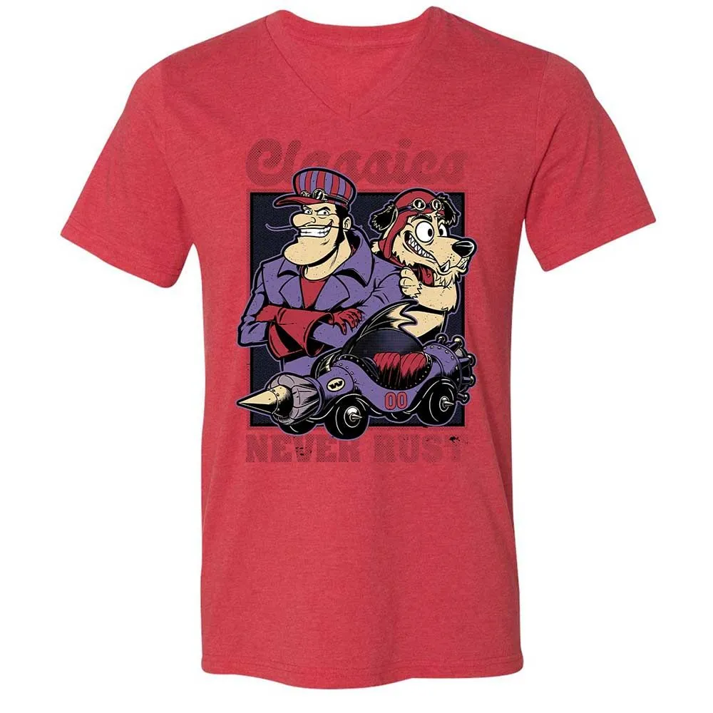 Unisex V-Neck T-Shirt - RBGTEHSV - Heather Red - 6