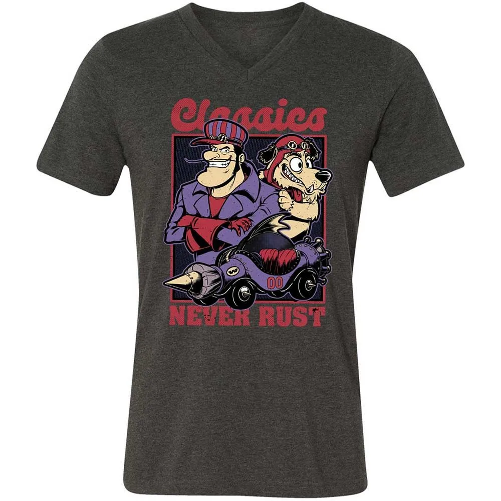 Unisex V-Neck T-Shirt - RBGTEHSV - Dark Grey Heather - 8