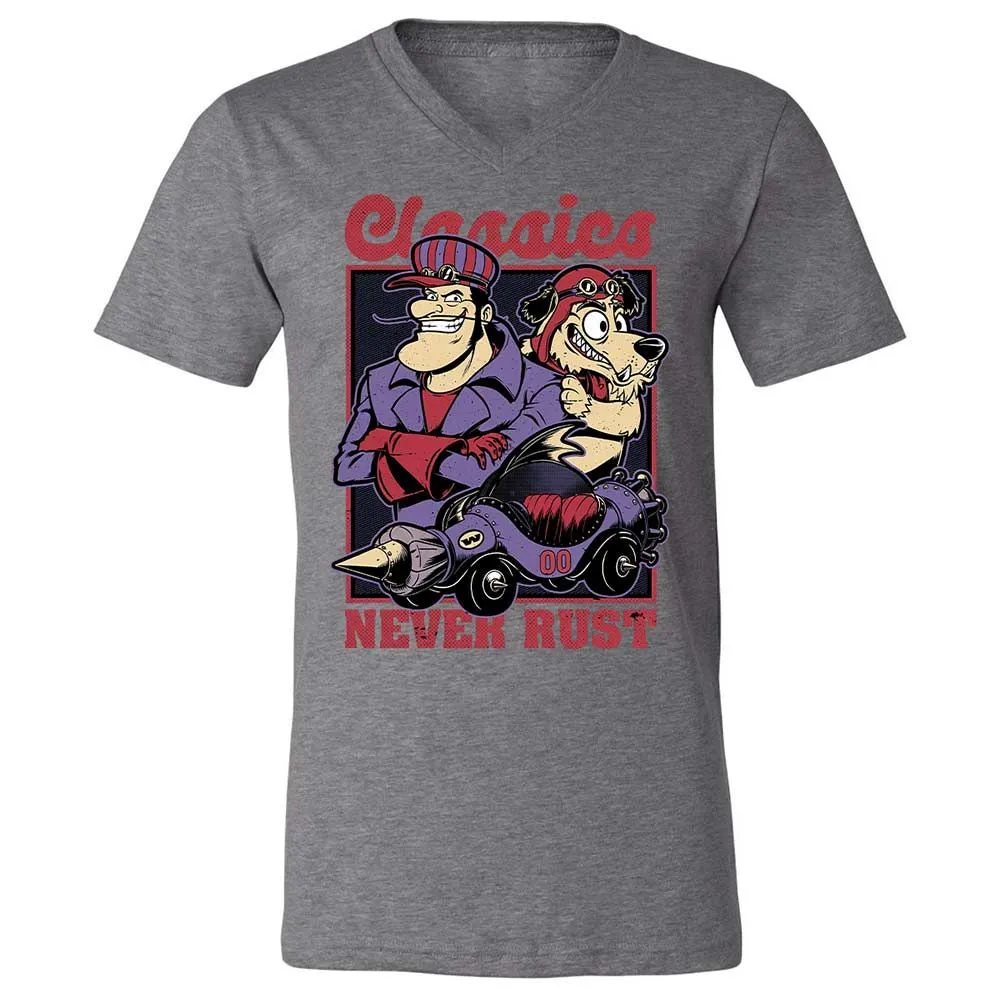 Unisex V-Neck T-Shirt - RBGTEHSV - Deep Heather - 9