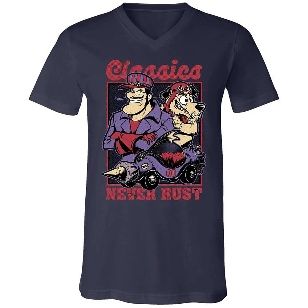 Unisex V-Neck T-Shirt - RBGTEHSV - Navy - 12