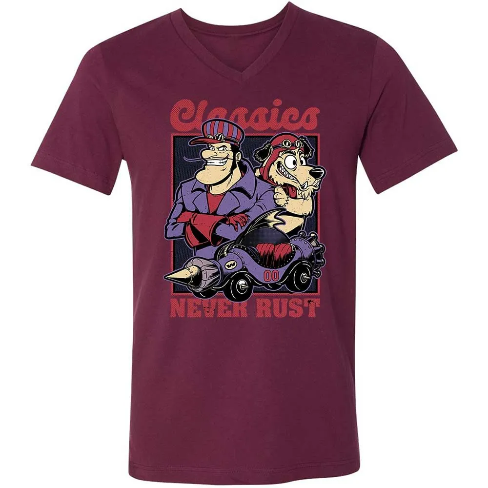 Unisex V-Neck T-Shirt - RBGTEHSV - Maroon - 14
