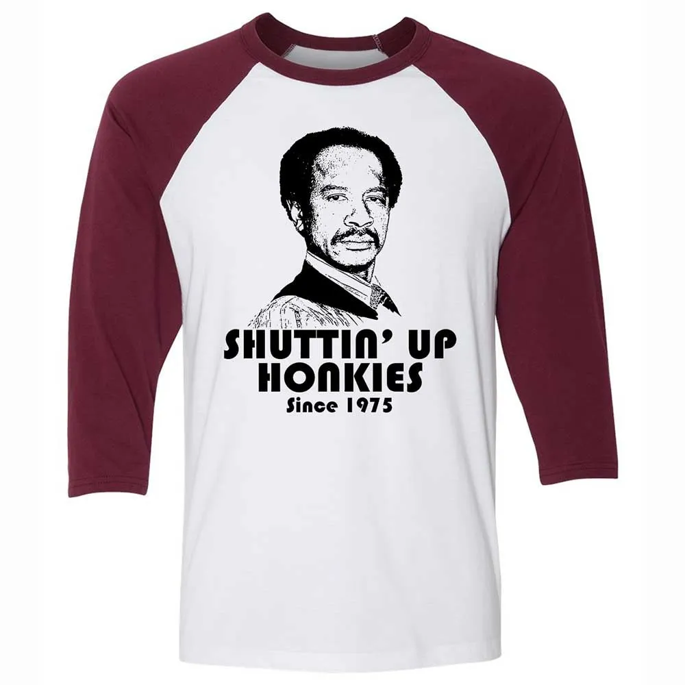 Unisex 3/4 Baseball Tee - F4RNWLNV - White/Maroon - 7