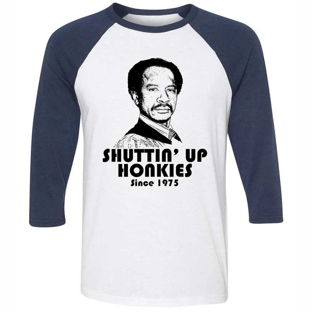 Unisex 3/4 Baseball Tee - F4RNWLNV - White/Navy - 8