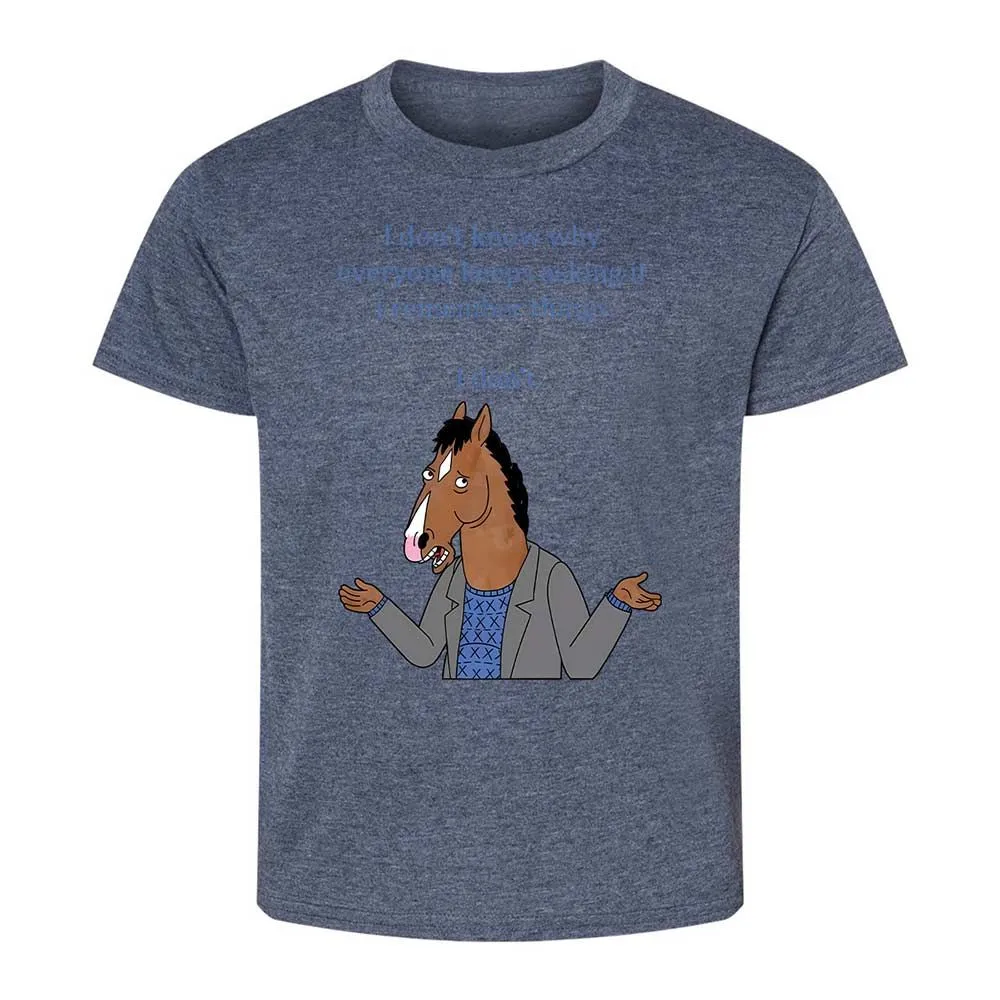 Kids T-Shirt - SKNK7T6Z - Heather Navy - 15
