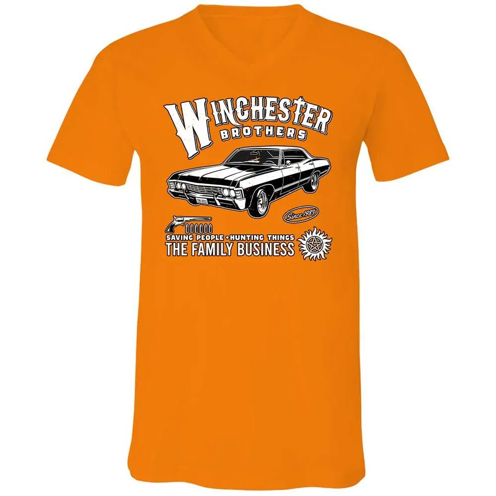 Unisex V-Neck T-Shirt - KAM13VLA - Orange - 12
