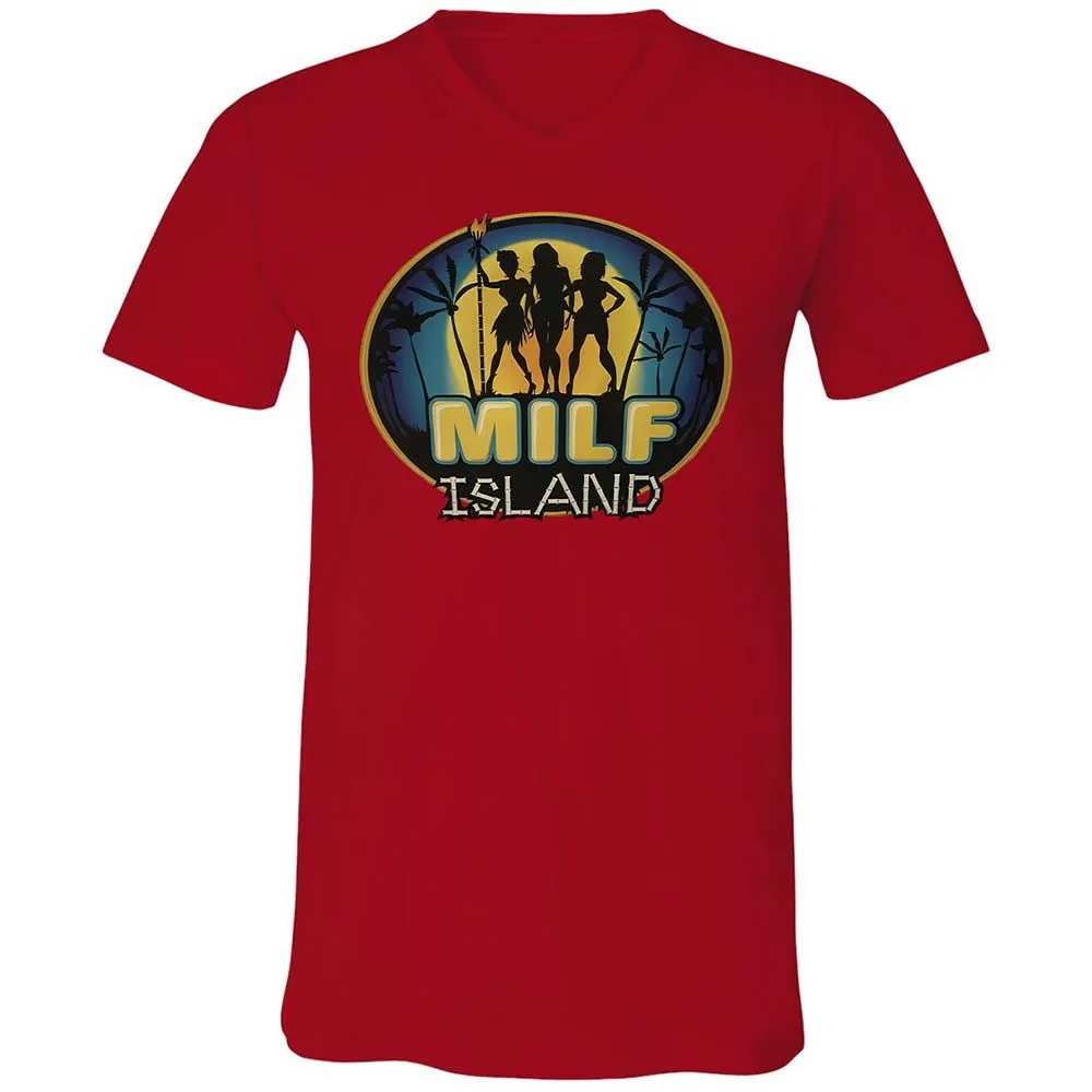 Unisex V-Neck T-Shirt - UDYEMDHJ - Red - 6
