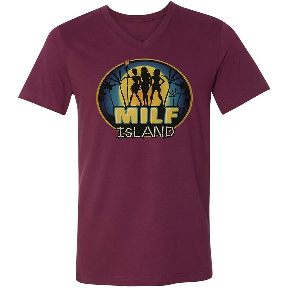 Unisex V-Neck T-Shirt - UDYEMDHJ - Maroon - 8