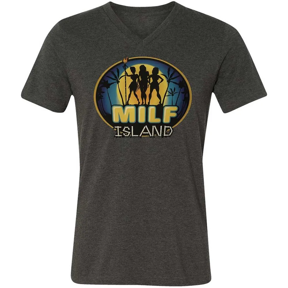 Unisex V-Neck T-Shirt - UDYEMDHJ - Dark Grey Heather - 9