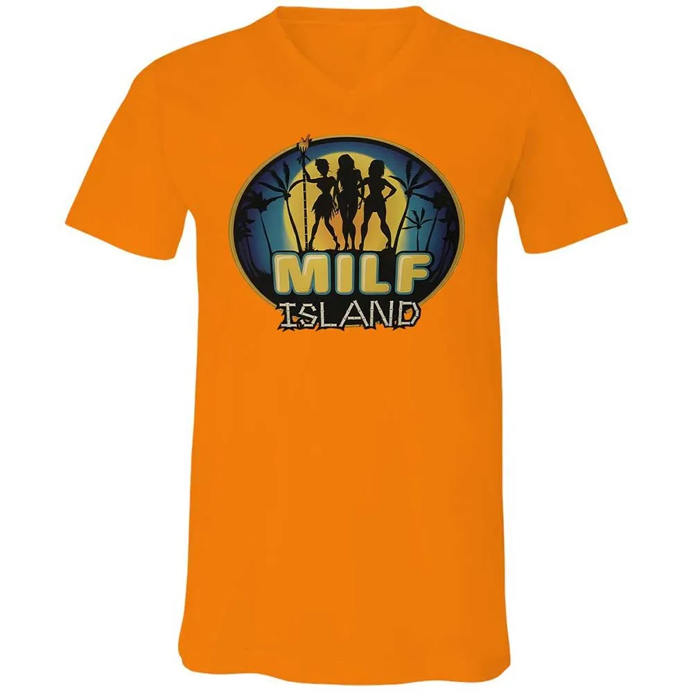 Unisex V-Neck T-Shirt - UDYEMDHJ - Orange - 12