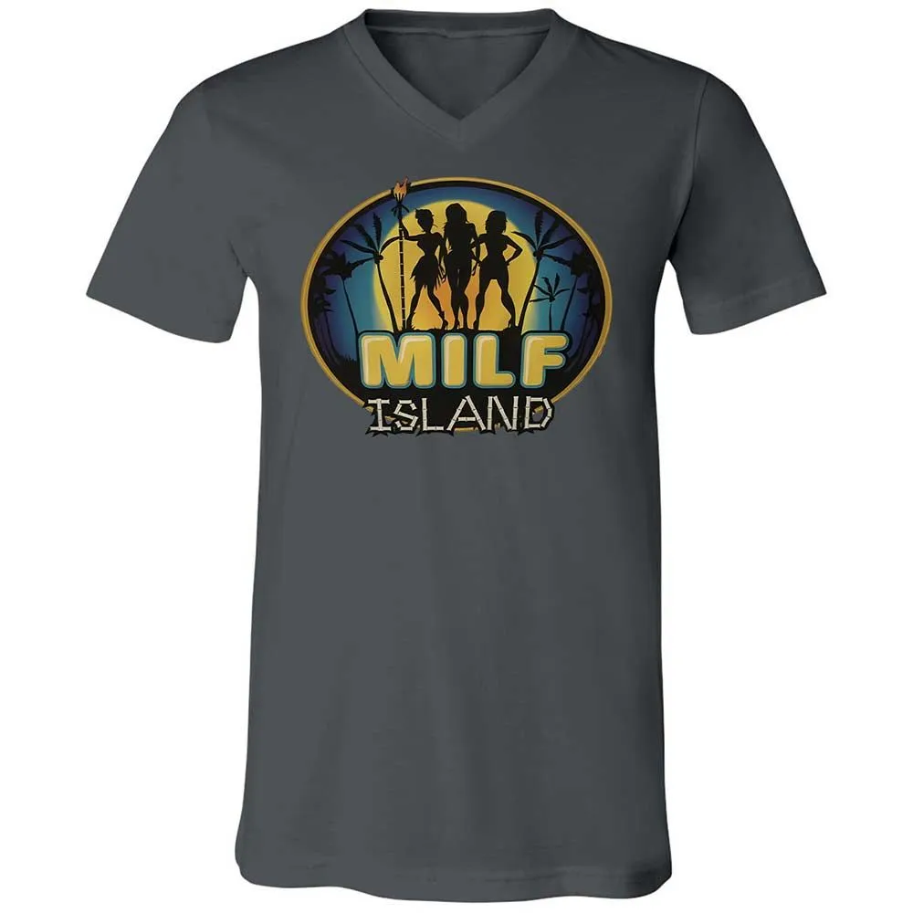 Unisex V-Neck T-Shirt - UDYEMDHJ - Asphalt - 13