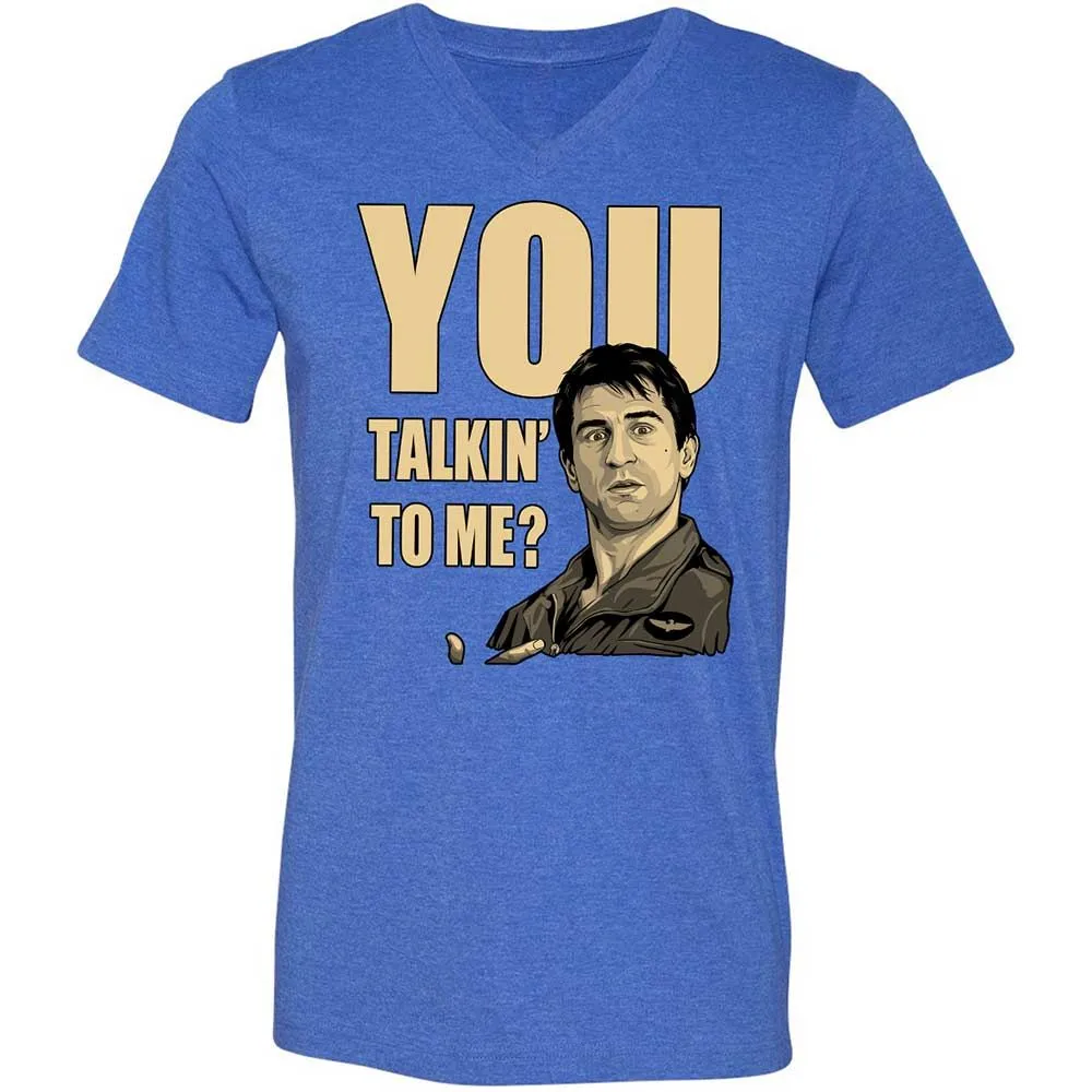 Unisex V-Neck T-Shirt - K3W8KJ6G - Heather True Royal - 5