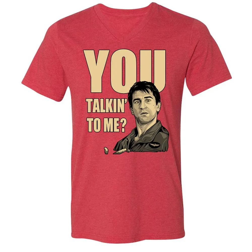 Unisex V-Neck T-Shirt - K3W8KJ6G - Heather Red - 7