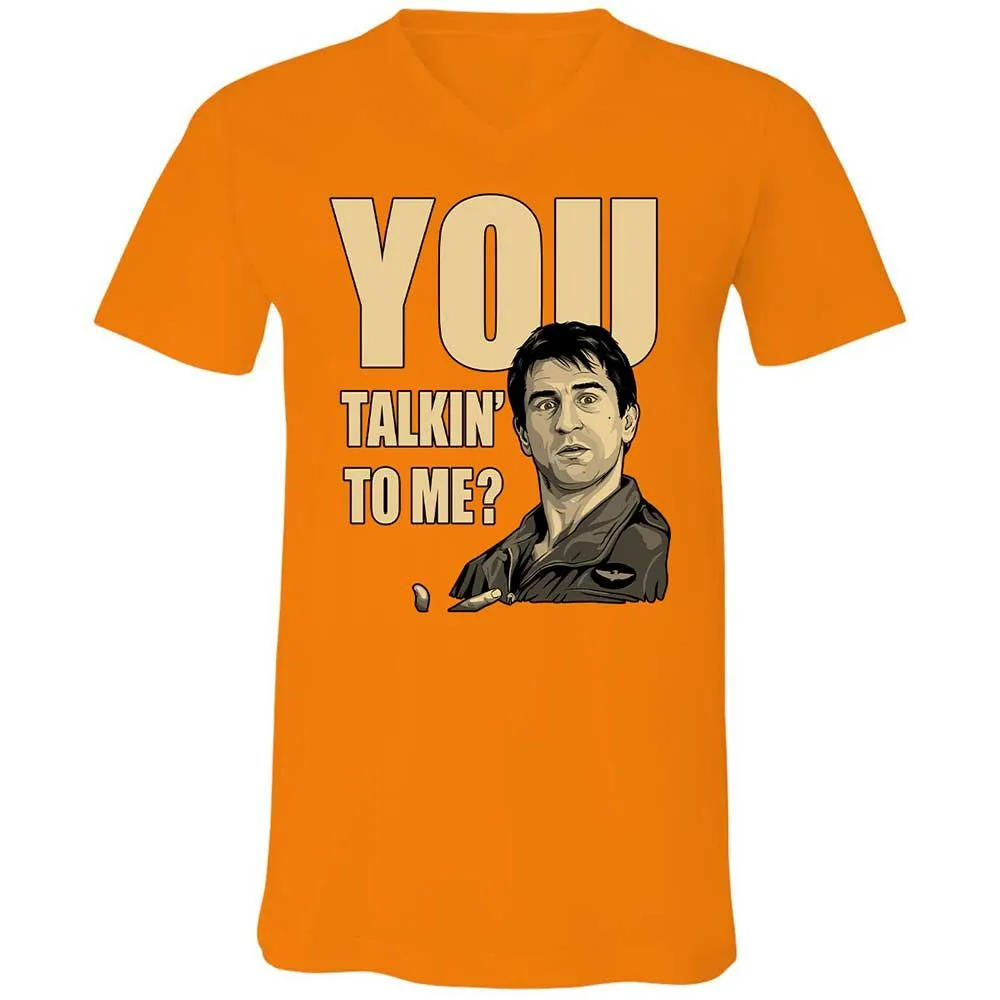 Unisex V-Neck T-Shirt - K3W8KJ6G - Orange - 12